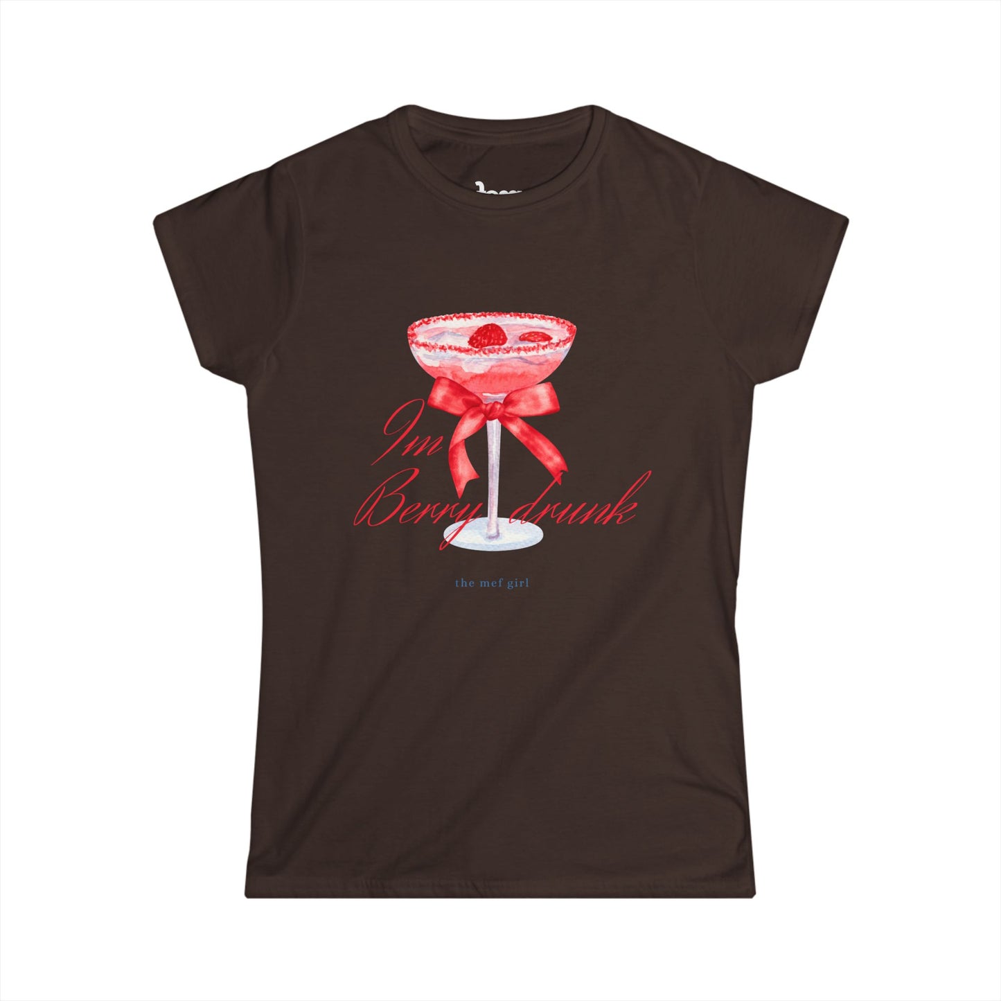 🍸I'm Berry Drunk 🍓🍹 Pink Cocktail Softstyle Tee | Fun & Flirty Women's Casual Wear 😍✨