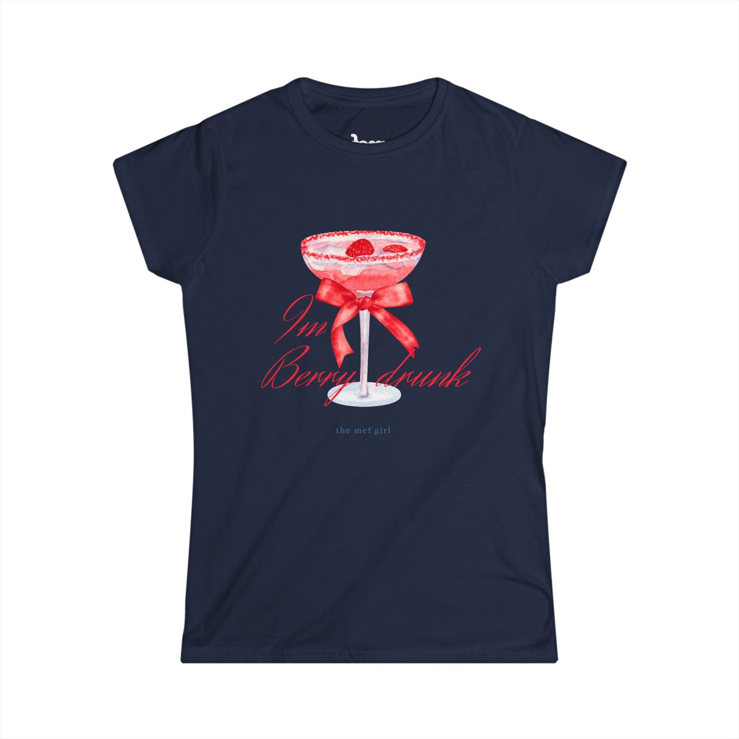 🍸I'm Berry Drunk 🍓🍹 Pink Cocktail Softstyle Tee | Fun & Flirty Women's Casual Wear 😍✨