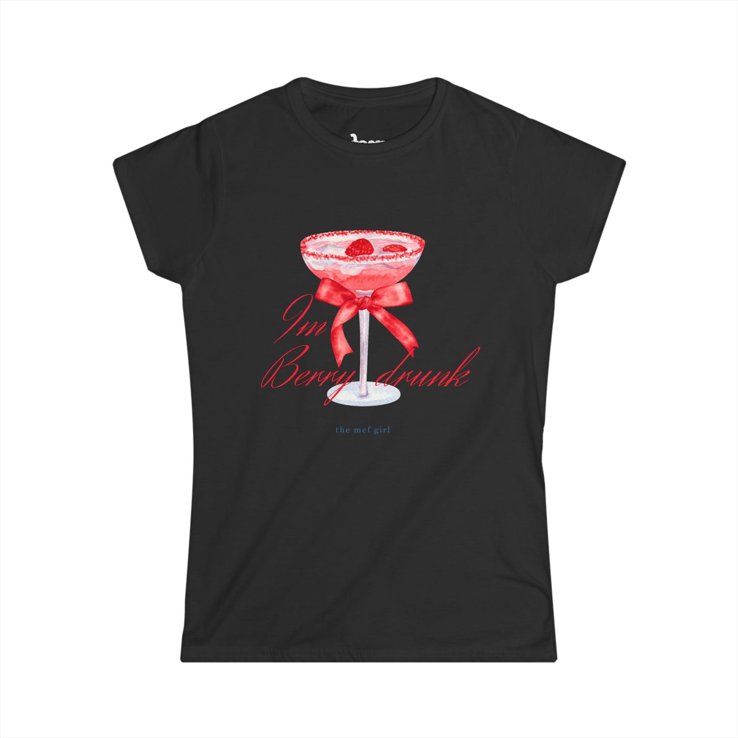 🍸I'm Berry Drunk 🍓🍹 Pink Cocktail Softstyle Tee | Fun & Flirty Women's Casual Wear 😍✨